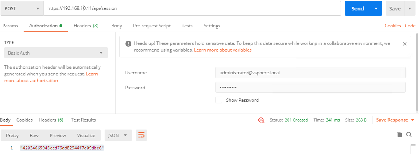 How to use vCenter REST API CLI to API
